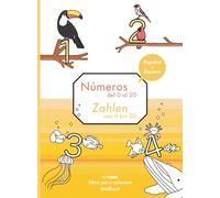Números del 0 al 20, Zahlen von 0 bis 20: Libro para colorear bilingüe, zweisprachiges Malbuch