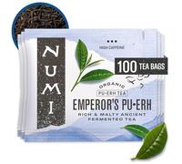 Numi Organic Tea, Emperor's Pu-erh, Black Full Leaf Pu-erh Tea, 100 Count non-GMO Bulk Tea Bags