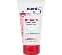 numis med Crema per le mani con il 10% di urea - crema lenitiva per mani molto secche e stressate - cura della pelle vegana senza siliconi, parabeni, oli minerali (1x 75 ml)