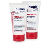 numis med Crema per le mani con il 10% di urea - 2 confezioni di crema lenitiva per mani molto secche e stressate - cura della pelle vegana senza siliconi, parabeni, oli minerali (2x 75 ml)