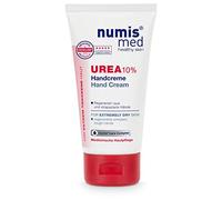 numis med Crema per le mani con il 10% di urea - crema lenitiva per mani molto secche e stressate - cura della pelle vegana senza siliconi, parabeni, oli minerali (1x 75 ml)