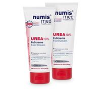 numis med Crema per piedi con 10% di urea - lenitiva molto secchi e ruvidi | cura della pelle vegana senza siliconi, parabeni, oli minerali - confezione da 2 (2x 100 ml)