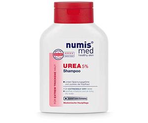numis med Shampoo con il 5% di urea - shampoo per capelli lenitivo per il cuoio capelluto estremamente secco e pruriginoso - cura dei capelli vegana senza siliconi, parabeni, oli minerali (1x 200 ml)