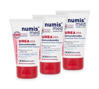 numis med Unguento per piedi screpolati con 25% di urea | crema lenitiva per piedi screpolati molto e arrapati - cura della pelle vegana senza siliconi, parabeni (3x 50 ml)