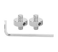NUMNBE Adattatore a vite a doppia testa da 1 / 4 ", connettore rinforzato in acciaio inox per treppiedi fotocamera gabbia spalla Rig Light Stand Micro - Film attrezzature durevole e leggero