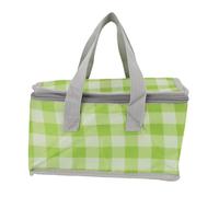 NUMNBE Borsa Termica da Picnic Pieghevole, Grande Capacità, Rosso Bianco Quadri - Conserva Cibi Caldi e Freddi, Tessuto Oxford Impermeabile, Ideale per Spiaggia e Campeggio (Verde Bianco)