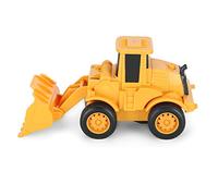 NUMNBE Carrello Elevatore Giocattolo Inerziale, Modello Engineering, 15cm, ABS Giallo - Deformazione a Impatto, Motore Inerziale, Regalo per Bambini 3 + Anni