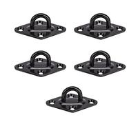 NUMNBE Eye Plate In Acciaio Inox, Piastra Occhiello Rinforzata 5 Pezzi, Supporto Sospensione Soffitti Nero - Resistente Alla Ruggine, Carico Pesante Per Ventilatori E Lampadari (6 mm)