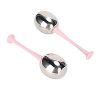 NUMNBE Massaggiatore facciale Ice Globes, Rullo di ghiaccio in acciaio inossidabile per viso e occhi, Rullo rinfrescante per il viso Strumenti di bellezza per la routine di cura de (Maniglia rosa)