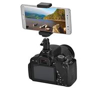 NUMNBE Phone Bracket Holder Clip Tripod Mount Adapter, 1/4'' Thread, Rotatable 360 Ball Head, Clip Adjustable per Smartphone, Nero - Angoli di Scatto Multipli, Compatibile con Accesso