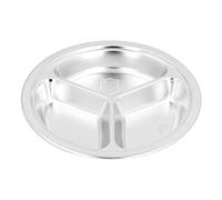 NUMNBE Piatti da Cena in Acciaio Inox, Piatto Diviso Riutilizzabile per Bambini, 3 Sezioni, Resistente e Anticalore - Design Impilabile, Sicuro per Casa e Ristorante (XL100x70 cm/39,37x27,56 pollici)