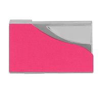 NUMNBE Porta Biglietti da Visita Porta Tascabile, Porta Carte Business Acciaio Inox e Pelle PU, Bronzo 9,5x6x1cm - Design Slim Capiente, Protezione E Organizzazione Perfetta Per Uomini (980#A)