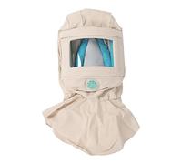 NUMNBE Sand Blasting Hood Protettivo per Polvere e, Casco Integrato, Trasparente, Beige - Ventilazione Efficace, Mascherina FFP3, Sicurezza Forestale e Cantiere