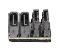 NUMNBE Sata 7Pin Dual - Confine su entrambi i lati 90 gradi 180 gradi sterzo 12G ad alta velocità scheda madre Sata 7Pin Dual adattatore (For PH572 180 Degrees)