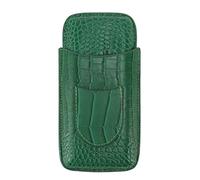 NUMNBE Scatola sigari in pelle - Porta da viaggio in pelle artificiale, resistente e usura, con tasca per taglieri, design compatto leggero per sigari, nero (type 4)