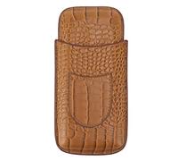 NUMNBE Scatola sigari in pelle - Porta da viaggio in pelle artificiale, resistente e usura, con tasca per taglieri, design compatto leggero per sigari, nero (type 1)