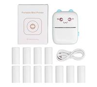 NUMNBE Stampante termica - Risoluzione 200 dpi, stampante Bluetooth Mini Photo con stampa 10 mm/s per note e ricordi blu