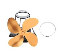 NUMNBE Ventilatore per camino senza elettricità genera energia dal calore per migliorare la circolazione aria calda adatto per camini stufe a legna e kerosene silenzioso eco sostenibile f (Gold)
