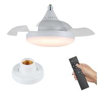 NUMNER Deckenventilator mit LED Licht und Fernbedienung, 30 W Deckenleuchte mit Ventilator, 4 Geschwindigkeiten, 3 Modi Dimmbar, Klein Leise Decken Ventilator mit Für Wohnzimmer Schlafzimmer