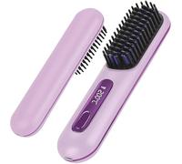 NUMOYA Go Brush Pro 2026, spazzola lisciante portatile da viaggio, con calore veloce 30s, 3 impostazioni di temperatura (viola)