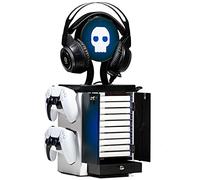 Numskull Armadietto da Gaming Ispirato a PS5 - Organizer Compatto e Resistente per 10 Giochi/DVD, 4 Controller, Cuffie e Accessori - Merchandising Ufficiale
