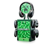 Numskull Armadietto da Gaming Ufficiale Minecraft - Organizer Compatto e Resistente per 10 Giochi/DVD, 4 Controller, Cuffie e Accessori