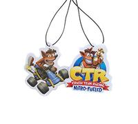 Numskull Crash Team Racing, deodorante per auto e ambienti (confezione da 2) - Prodotto con licenza ufficiale "Crash Team Racing" - Fresco profumo di frutta tropicale Wumpa - Carta da appendere