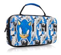 Numskull Custodia Ufficiale Sonic the Hedgehog per Switch e Switch 2 - Design Geometrico con Patch in Peluche - Contiene 10 Giochi e Accessori