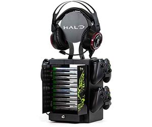 Numskull Game Storage Tower, Controller Holder, Headset Stand for PS4, Xbox One, Nintendo Switch-Official Halo Merchandise, Colore, NS2262