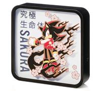 Numskull Lampada da Scrivania/da Parete Sakura Shadow con Logo Acrilico - Luce per Camera, Ufficio, Casa, Studio - Merchandising Ufficiale Sonic the Hedgehog