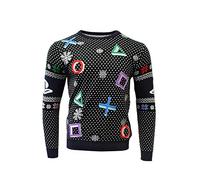 Numskull Maglione Lavorato a Maglia Unisex con Simboli Playstation Ufficiale (XXS - 5XL) - Ugly Novelty Christmas Sweater Gift, Vedi Immagine, XXL