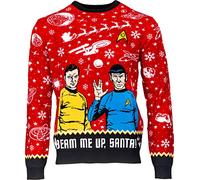 Numskull Star Trek Ufficiale 'Beam Me Up, Babbo Natale Lavorato a Maglia, XXS-Maglione Natalizio, XX-Small Unisex-Adulto