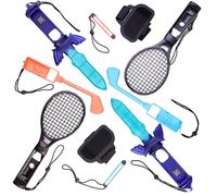 Numskull Official Switch 2 Mega Sports Pack - Set di accessori Joy-Con 10 in 1 - Mazze da golf, racchette da tennis, spade, cinturini da polso e fasce da braccio