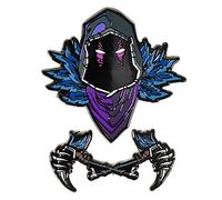 Numskull Pin Kings - Spilla ufficiale Fortnite Raven da collezione, in metallo, smaltata, set di due spille smaltate su un cartoncino di supporto, Misura unica, Metallo smaltato, Senza pietre preziose