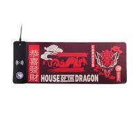 numskull House of the Dragon XL - Tappetino per mouse da gioco RGB con caricabatterie wireless da 15 W, LED personalizzabile, antiscivolo, impermeabile