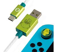 Numskull The Grinch - Cavo USB di tipo C a LED e impugnature per pollice, cavo di ricarica rapida da 1,5 m, compatibile con Xbox Series X|S, PlayStation 5, Nintendo Switch