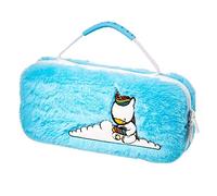 Numskull Unicorn Fluffy Pink Hard Shell Travel Case for Nintendo Switch and OLED Model 2021 Console - Fits 10 Games and Switch Accessories