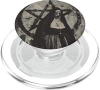 Nun horror cool, pentagramma, suora ribelle PopSockets PopGrip per MagSafe