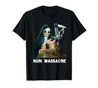 Nun Massacre Survival Horror Gioco Maniac Maglietta
