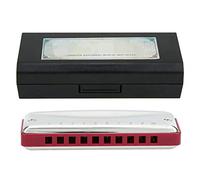 Nunafey Blues Harp, Armonica a Bocca F Key Blues Harmonica, ABS Beginner Teens(Red)