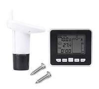 Nunafey Indicatore di Livello ad ultrasuoni, sensore contatore per Acqua a ultrasuoni Multifunzione con Display LCD Display della Temperatura per Serbatoi d'Acqua Interni Fino a 100 m