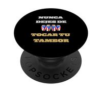 Nunca Dejes De Tocar Tu Tambor Orgullo Boricua Porto Rico PopSockets PopGrip Adesivo