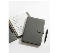 NuNi Cartella portadocumenti per bambini, formato A4, con 12 registri, raccoglitore ad anelli in pelle per testimonianze e quaderno a U, con penna a sfera, 2 tasche e 10 pellicole in vetro