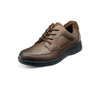 Nunn Bush Men's Cam Moc Toe Lace-Up with Comfort Gel and Memory Foam Oxford, Brown Crazy Horse, 12 Wide