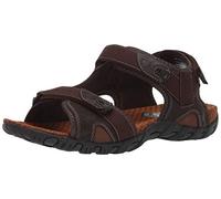 Nunn Bush Rio Bravo Three Strap Outdoor Sport River Sandal with Hook And Loop, Chiusura: Uomo, Marrone e Marrone, 8 Wide