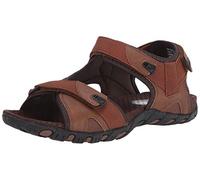 Nunn Bush Rio Bravo Three Strap Outdoor Sport River Sandal with Hook And Loop, Chiusura Uomo, Marrone Chiaro, 47 EU