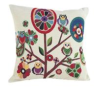 Nunubee CARTONE animato Home Decor vintage gufi cuscino federa sofà, Nylon, Typ K, 42*42cm