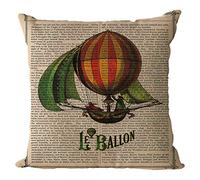 Nunubee Cotone e Lino Shabby Chic Animale Copricuscini e Federe Cuscini Decorativi per Divano Letto 45x45cm