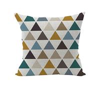 Nunubee, federa per cuscino decorativo, in stile vintage, in cotone, quadrata, per divano o letto, Cotone lino, Multicolor 20, 45cm*45cm/17.55"*17.55"