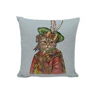 Nunubee Gentleman Cat Cuscino copriletto quadrato Federa Decorazioni per la casa 18x18 Inch - No.1